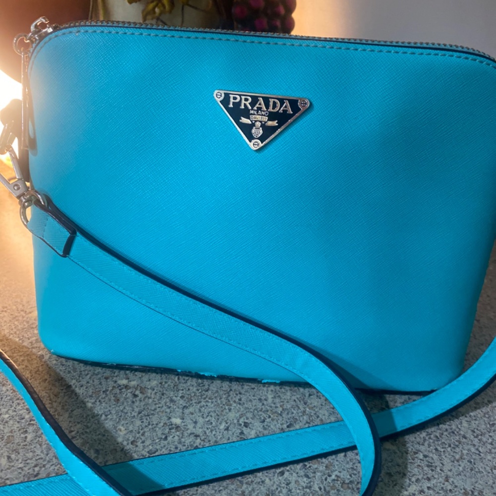 Aqua Blue PRADA Crossbody Purse - Picture 9 of 10